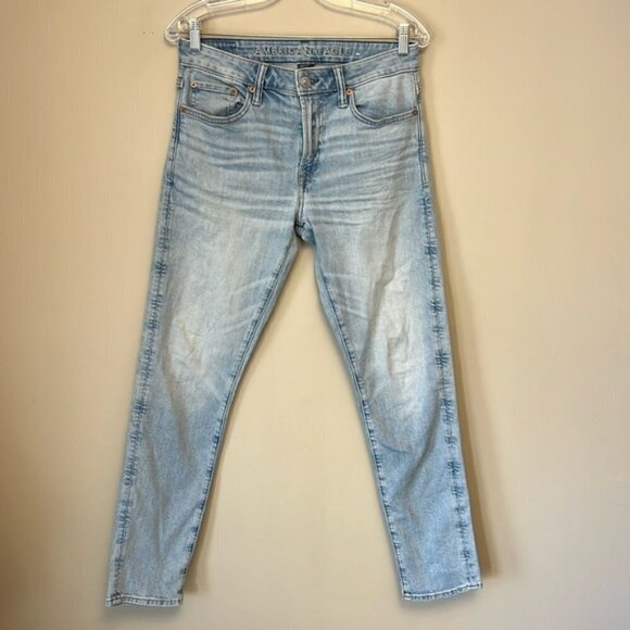 American Eagle Men’s Athletic Skinny Light Wash Jeans size 29x30 - Picture 1 of 7